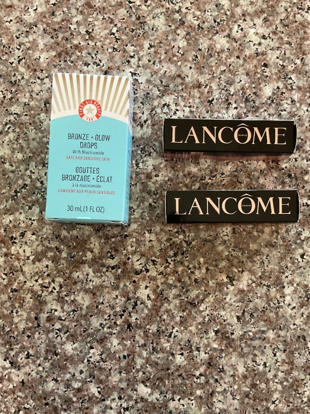 Bundle First Aid Beauty Bronze + Glow Drops Lancome Curl Goddess NEW IN BOXES